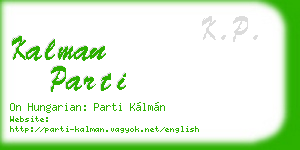 kalman parti business card